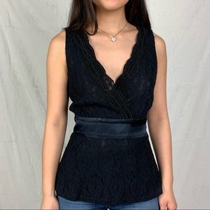 spanner medium black lace tank